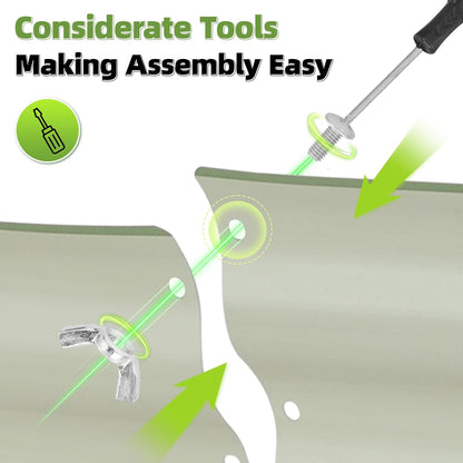 G GOOD GAIN Galvanized Metal Raised Garden Bed Kit - 4x2x1FT Outdoor Planter Box with Safety Edging and Gloves for Vegetables, Fruits, Flowers(White, 2PC)