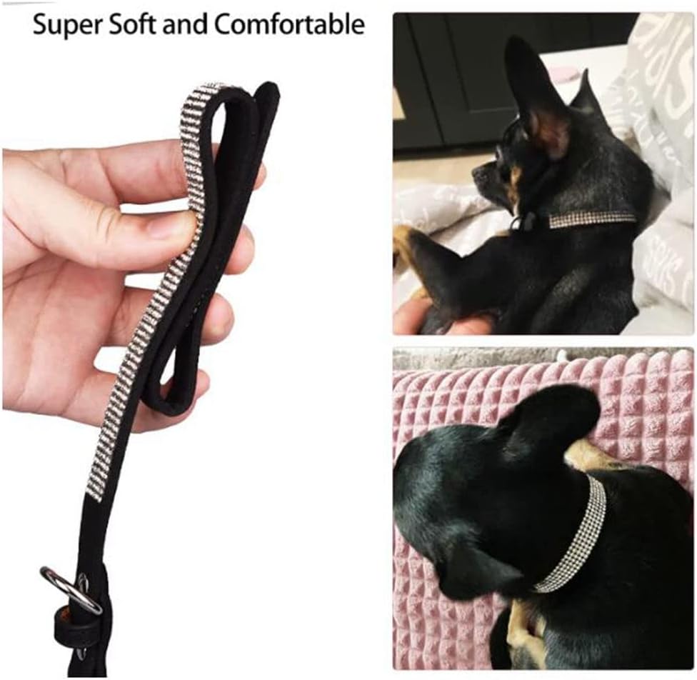 Rhinestone Dog Collar for Small Dogs, Bling Diamond Fancy Crystal Glitter Pretty Jewel Pet Puppy Collars for XXS XS Small Medium Large Breed Girl Dogs Female Cats Kitten, Red XXL