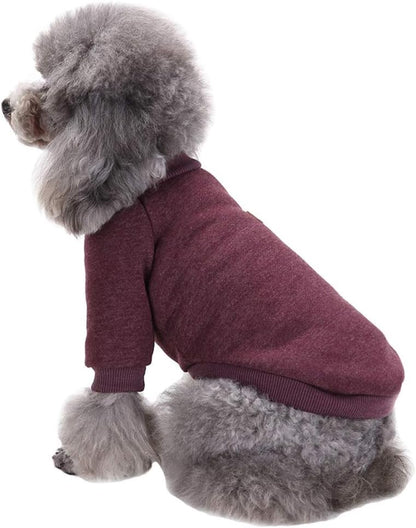 Jecikelon Dog Clothes Dogs Sweater Soft Puppies Clothing Winter Puppy Sweaters Warm Outfit for Dogs Small XXS XS Cat Apparel (Brown, XX-Small)