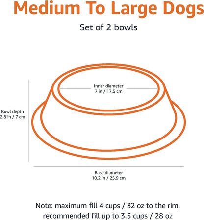 Amazon Basics Stainless Steel Dog Bowl, Single