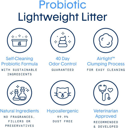 Boxie Probiotic Cat Litter, Lightweight 40-Day Odor Control, Clumping, 16.5lb