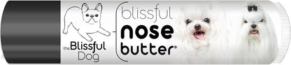 The Blissful Dog Maltese Nose Butter for Dry, Cracked Skin, Lick-Safe Dog Nose Balm with Moisturizing Shea Butter, Almond, Olive, and Essential Oils, Pet Supplies, Uncented, 0.15 oz.