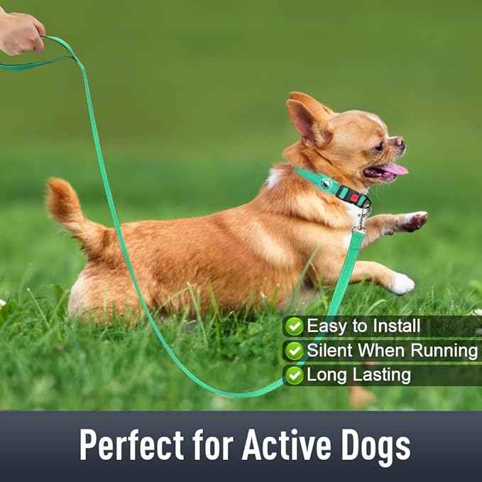 AirTag Dog Collar with AirTag Holder Compatible for Air Tag, Reflective Soft Padded, Safety Locking Buckle, Adjustable Nylon for Small Medium Large Dogs (Teal,XS)