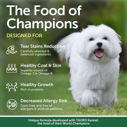 Nature's Protection Dry Dog Food for Puppy & Adult - High Protein, Grain Free Tear Stain Formula - Dog Kibble for Small, Medium & Large Breed Dogs with White Fur (Superior Care - Insect, 8.8 lb)