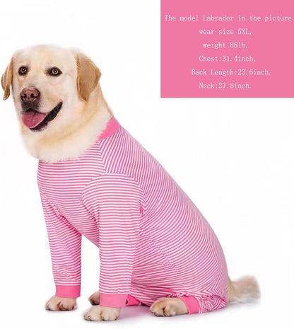 Yeapeeto Dog Onesie Surgery Recovery Suit for Large Medium Bodysuit Dogs Pajamas PJS Full Body for Shedding, Prevent Licking, Wound Protection, Cone Alternative (3XL, Pink)