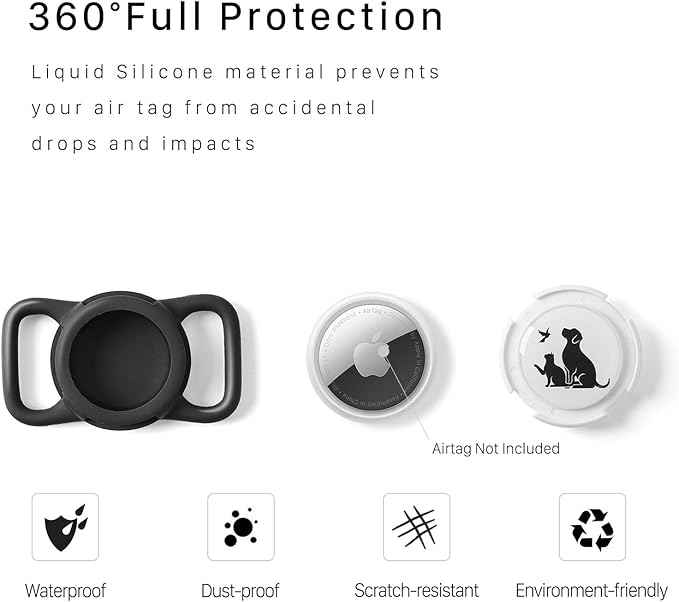 Compatible with Holder Airtag for Dog Collar with Apple Case Waterproof