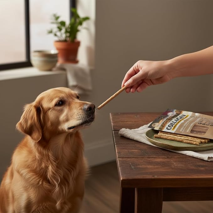 Wild Eats Venison Collagen Sticks for Dogs (25 Pack, 0.6 cm Wide) Long Lasting Dog Chews No Hide Dog Treat Bully Stick Alternative, Rawhide Free, Grain Free, High Protein