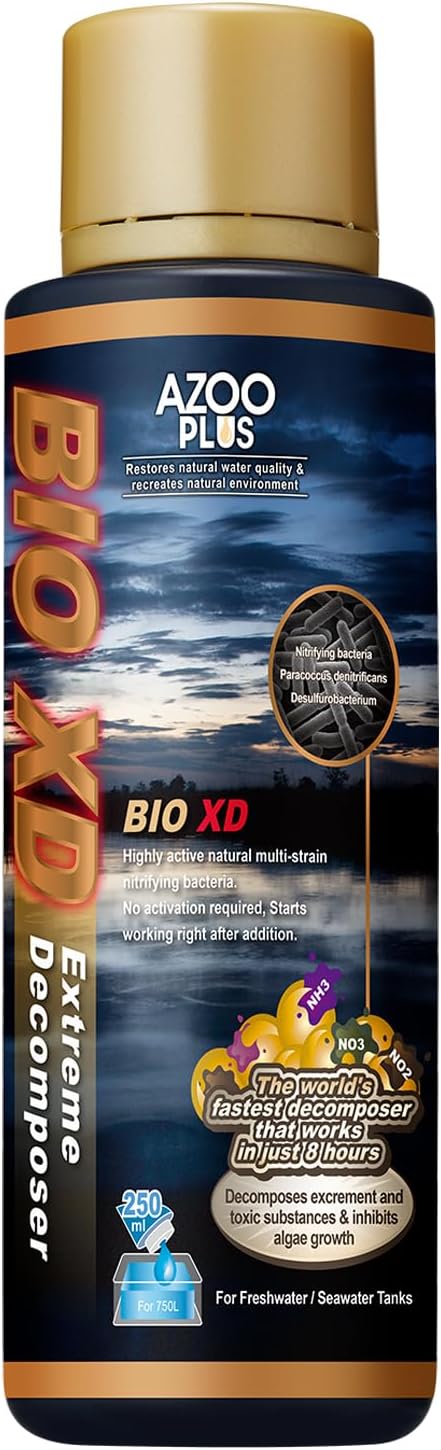 AZOOPLUS BIO XD Extreme Decomposer Nitrifying Bacteria for Freshwater and Saltwater Fish Tank 8.45 Ounces