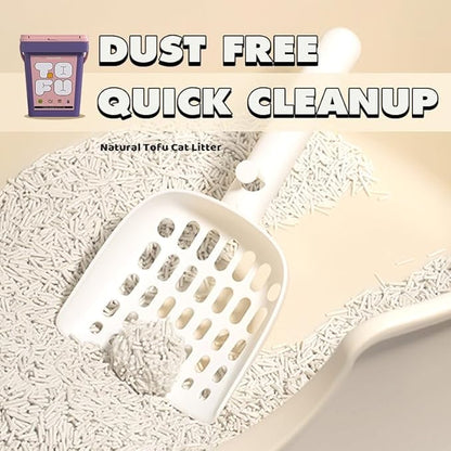 Happy&Polly Tofu Cat Litter - Clumping Flushable Cat Litter, 100% Natural Food-Grade Ingredients, Ultra Absorbent, Dust-Free, Low Tracking, Lightweight and Eco-Friendly Tofu Litter(5.5lb×3 Bag)