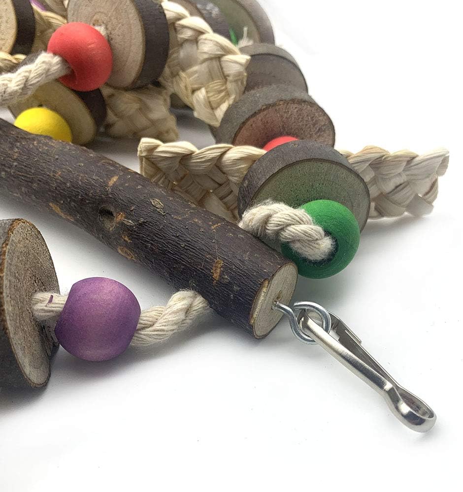 EBaokuup Wood Bird Chewing Toys-Blocks Parrot Tearing Toys Best for Finch,Budgie,Parakeets,Cockatiels, Conures,Love Birds and Amazon Parrots