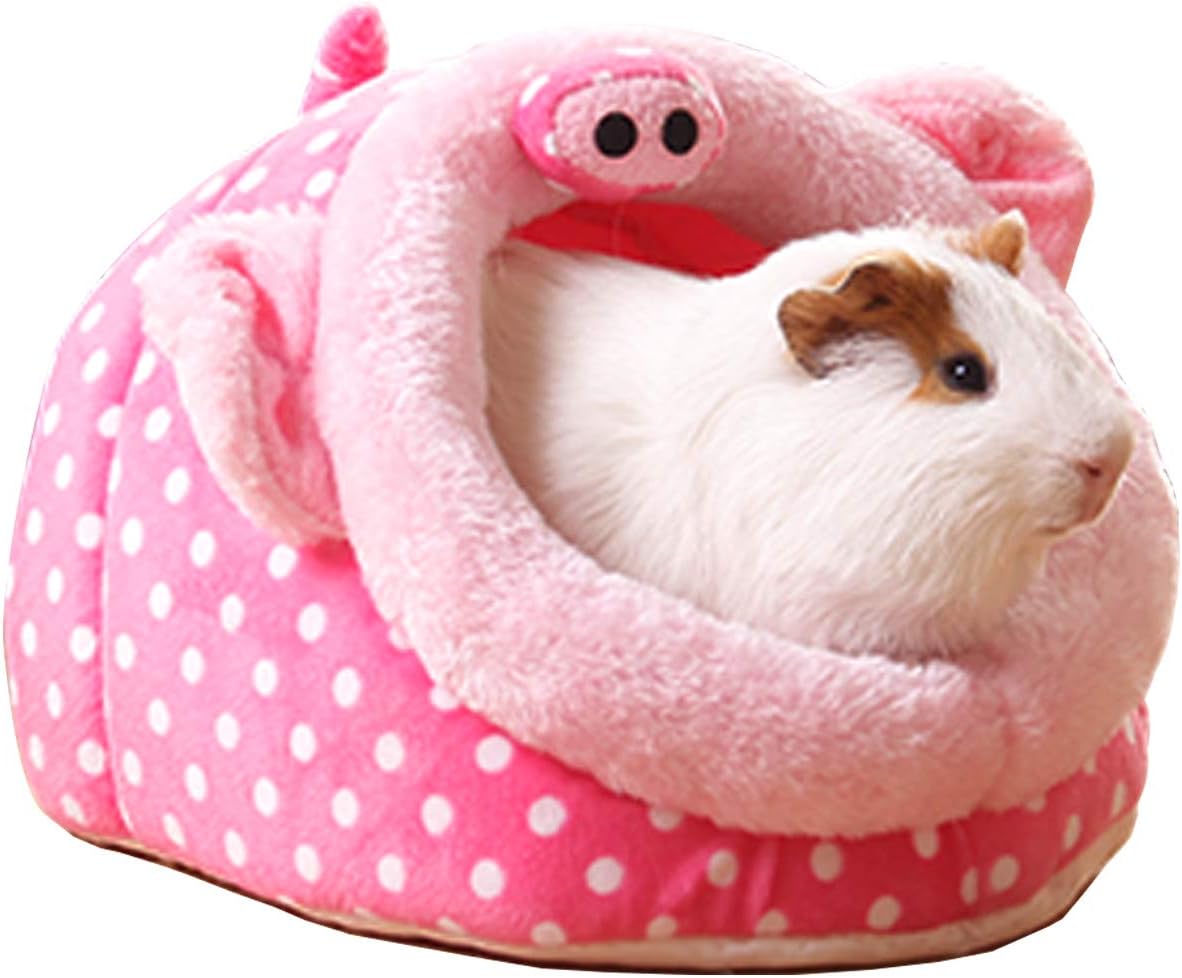 LEFTSTARER Guinea Pig Rat Bed and Hideout for Ferret Hedgehog Sleep and Hide, Hamster Small Pet Animals Supplies Toy Cage Accessories Nest