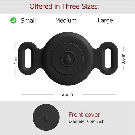 Dog Safety Pendant, Collar Holder for AirTag 2nd & 1st Gen, Pet Tracker Accessory for Dog GPS Tracking, Durable Silicone, Waterproof & Shock-Resistant, Anti-Scratch Anti-Loss, Pink