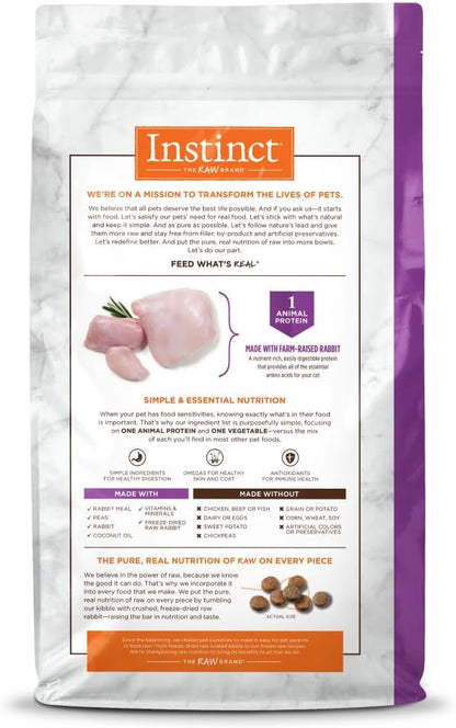 Instinct Limited Ingredient Diet, Natural Dry Cat Food, Grain Free Recipe - Real Rabbit, 4.5 lb. Bag