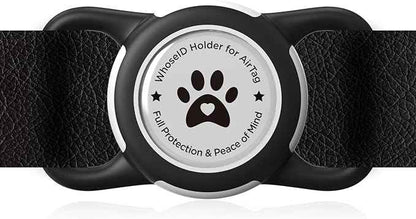 Airtag Dog Collar Holder, Durable & Lightweight Airtag Case, Slide-on Waterproof Protective Air Tag Holder for Dog Collar - for Dogs and Cats (Black, Medium)