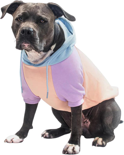 Spark Paws Dog Hoodie – Premium Dog Sweater for Small, Medium, and Large Dogs | Warm Outfits for French Bulldogs, Pitbull, Puppy, Winter Jacket Alternative - Cotton Candy - 5XL
