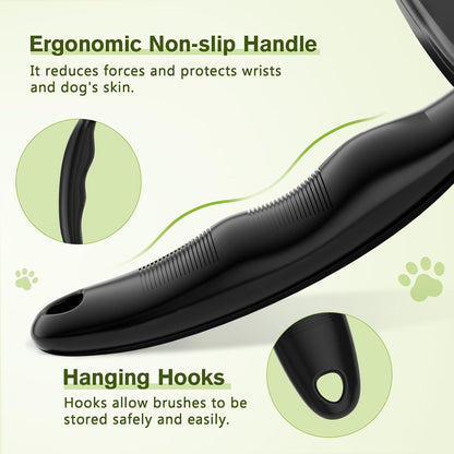 Pecute Self-Cleaning Slicker Brush for Dogs, Cats, Lightweight Dog Brush for Shedding Massaging Grooming, Cat Brush Gently Removes Loose Fur Undercoat for Small Dogs Cats Rabbits of All Hair Types