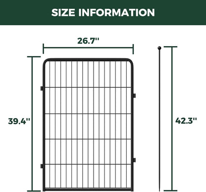 FXW Rollick Unleashed Dog Playpen for Indoor, Yard, RV Camping, 40 inch 4 Panels for Medium and Large Dogs, Black│Patented