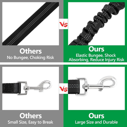 Plutus Pet Dog Seat Belt for Car Headrest, Reflective and Adjustable Restraint with Elastic Bungee for Safety, Vehicle Seatbelt Harness for Small Medium Large Dogs and Cats, Ranger Green