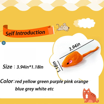 Furry Cat Toys Mice Rattle Interactive Mouse Toy for Indoor Cats Catnip Ball Pet Play Fur Ball Rabbit Assorted Color