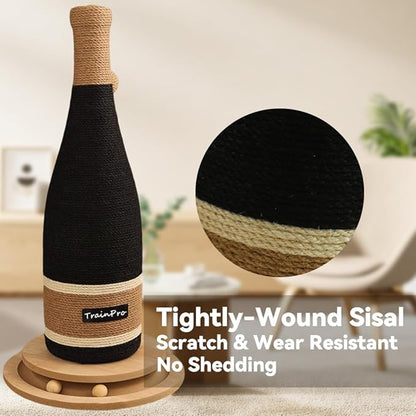 Premium Natural Hemp Cat Scratcher, Durable Scratching Post for Indoor Cats, Stable Climbing Pole, Furniture Protector, Kitten Play Tower, Activity Center with Bonus 20 X 15” Pet Bed
