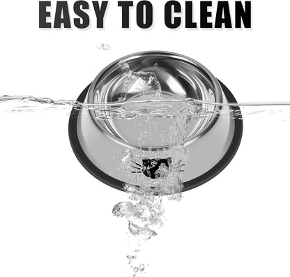 2Pcs Cat Bowls Non-Slip Stainless Steel Small Cat Food Bowl Unbreakable Thick Rubber Base Easily Clean Lovely Color