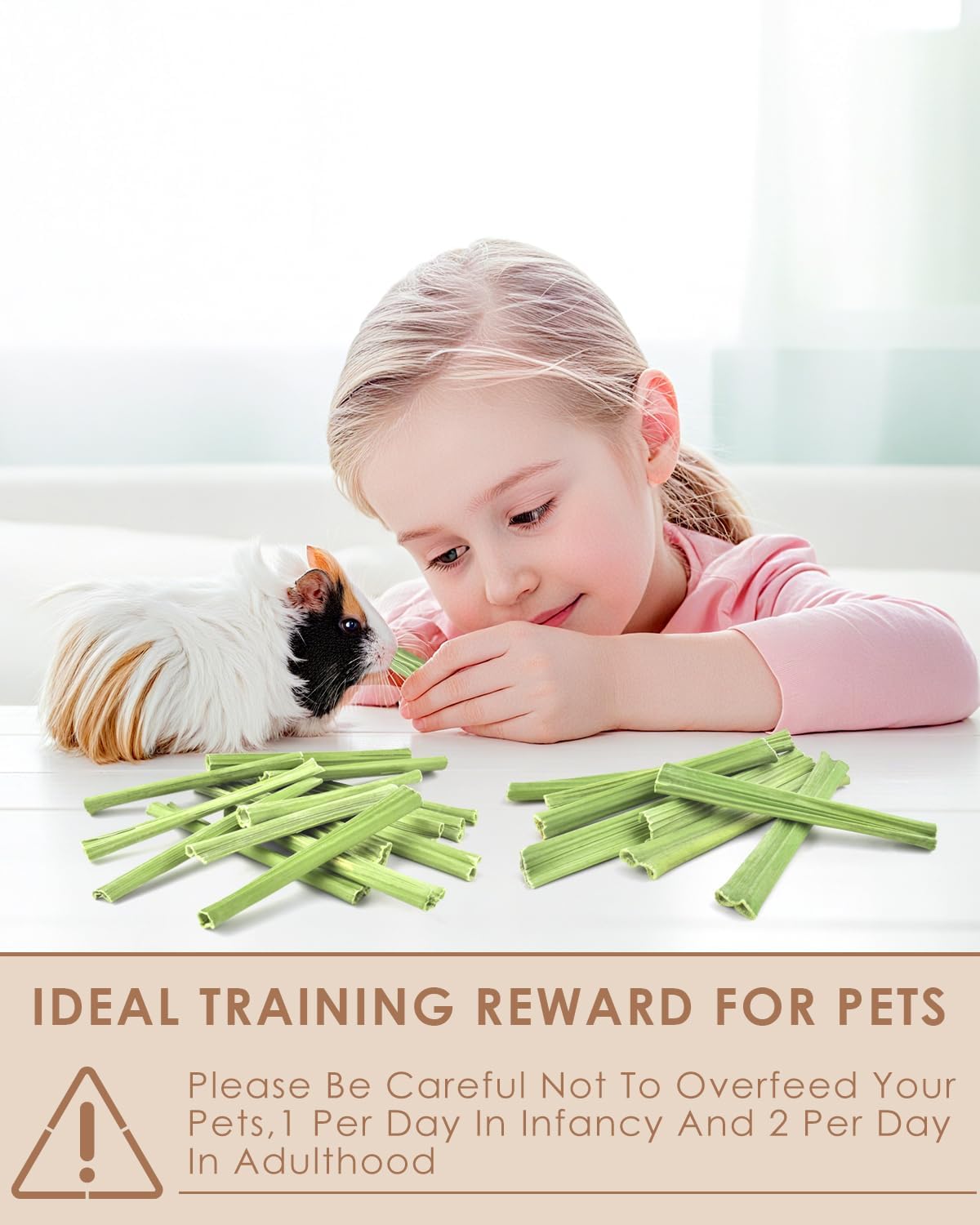 Bissap 25 PCS Guinea Pigs Chew Sticks, Natural Papaya Stems Bunny Chews Treats for Hamsters Chinchillas Small Animals Organic Molar Chewing Snack