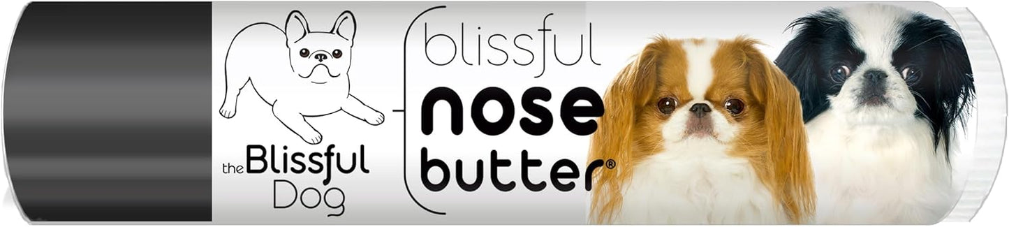 The Blissful Dog Japanese Chin Nose Butter for Dry, Cracked Skin, Lick-Safe Dog Nose Balm with Moisturizing Shea Butter, Almond, Olive, and Essential Oils, Pet Supplies, Uncented, 0.15 oz.