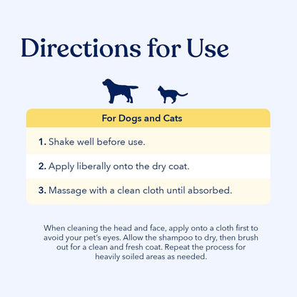 Honest Paws Dog Dry Shampoo - Waterless No Rinse Spray Formula Reducing Itch Cleanse Hydrate Nourish Dry Skin and Smelly Coat Help Decrease Odor Shedding and Allergies - Oatmeal & Lavender - 16 oz