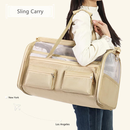 Cat Carrier Bag,Soft Sided Ventilated Pet Carrier for Small Dog Airline Approved Travel Puppy Carrier with Breathable Mesh, Foldable Portable for Outdoor Car