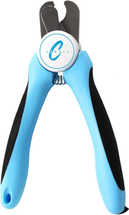 Pet Nail Clippers, Stainless Steel, Ergonomic Non Slip Design, Safe Home Pet Grooming for Cats and Dogs (Blue)