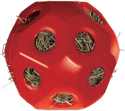 Schneiders Slow Feed Hay Ball Feeder for Horses | Color Red Horse Stable Companion | Slow Feed Consumption | Boredom Buster | Durable Polyethylene