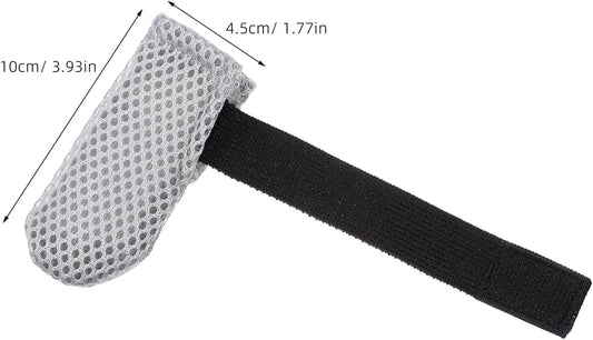 4Pcs Cat Nail Caps, Cats Booties Mittens Paw Covers Caps Shoes for Bathing Shaving Checking Nail Cutting, Pet Grooming Socks AntiScratch Adjustable Pet Claw Protector Foot Sleeves, Grey M