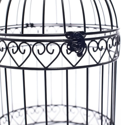Anderson's Decorative Black Wire Birdcage Wedding Centerpiece, Table Décor, Hanging Decorations, Reusable