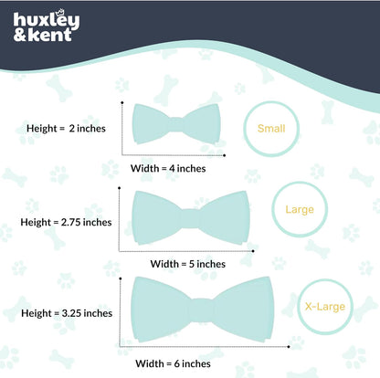 Huxley & Kent Pet Bow Tie for Dogs & Cats - Adjustable Hook & Loop Collar Accessory - Cute & Comfortable for Holidays & Celebrations - Navy Check, Extra-Large
