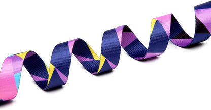 Mercano Adjustable Dog Collar - Special Design Patterns, Soft Nylon Comfortable Sturdy Pet Collar for Small Medium Large Dogs (L, Geometry Purple)