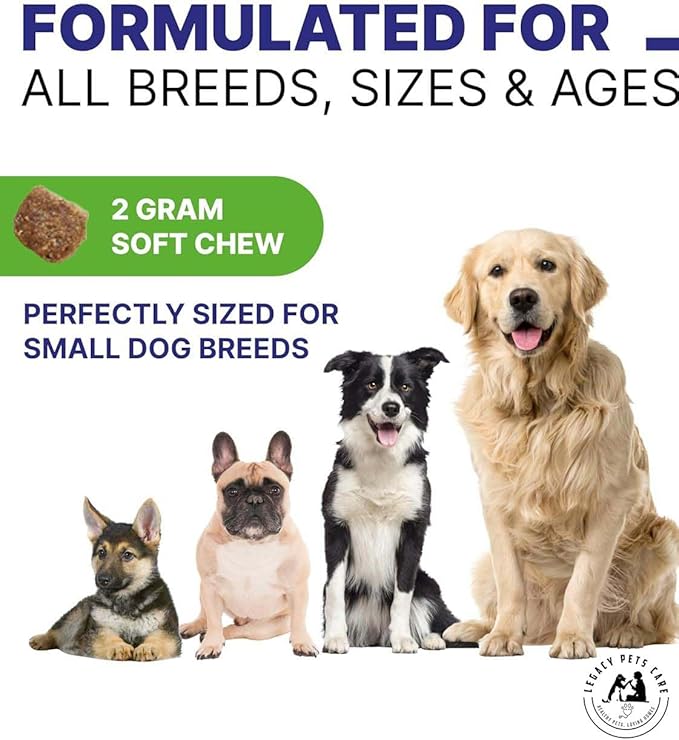 Probiotics for Dogs Soft Chews, 120 Count – Complete Gut Care for Digestive & Immune Support | Probiotics for Digestive Health | Pet Probiotics 9 oz Jar - Probiotic for Dogs