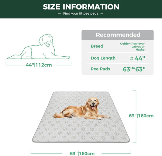 FXW Washable Pee Pads for Dogs, Puppy Pads with Super Absorbent, Specifically Designed for FXW Rollick/Homeplus 24inch 8 Panels Dog Playpen, 63" Square, Khaki, 1 Pack