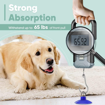 Petbobi Dog Bathing Tether with Heavy Suction Cup, Pet Grooming Tub Restraint Leash with Dog Scrubber for Bath, Adjustable Cat Fixed Safety Rope for Shower, Blowing, Trimming, Brushing Pet