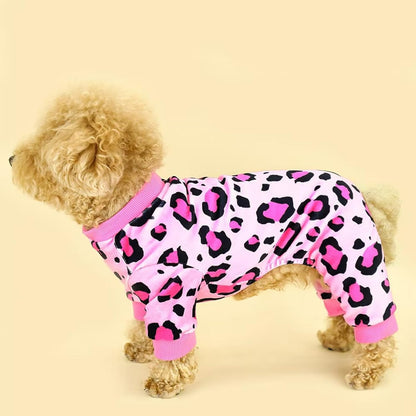 Vet-Approved Dog Onesie Pajamas for Small Dog Clothes - Lightweight Soft Stretchy Puppy Costume - Certified Hypoallergenic Comfort Anxiety-Reducing (Pink,Small)