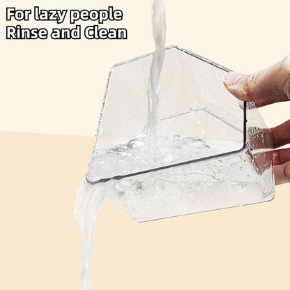 Hamster Sand Bath Box Container, Small Pet Sandbox Lid Design Wooden Sandbox Dust Bath, Transparent Bathroom & Digging Box Acrylic Syrian Hamster Litter Box Animal Accessories (D Small)