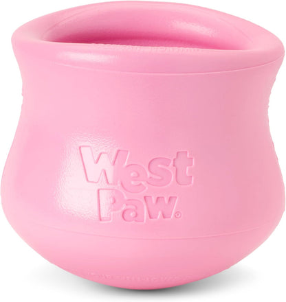 WEST PAW Zogoflex Limited Edition Toppl Treat Dispensing Dog Toy Puzzle – Interactive Chew Toys for Dogs – Dog Toy for Moderate Chewers, Fetch, Catch – Holds Kibble, Treats, X-Large 4.75", Bubblegum