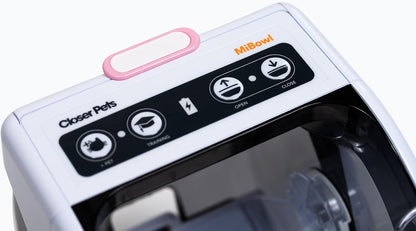 Closer Pets MiBowl Automatic Selective Microchip Smart Pet Feeder (CP500) - BPA and BHT Free Bowl with Enclosed Back for Small to Medium Cats and Small Dogs, White