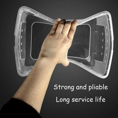 kathson Reptile Feeding Box Portable Small Snake Terrarium Habitat Mini Pet Breeding Cage Hatching Container Transparent Lizard Houses for Tarantula Spider Scorpion Gecko Frog 2PCS (Black)