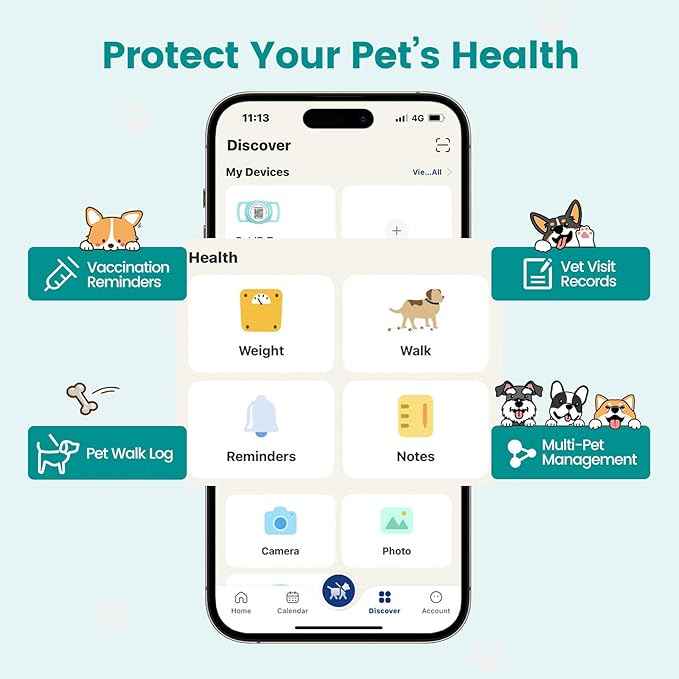 for AirTag Holder Dog Collar, Smart QR Code Holder for Cats and Dogs, for AirTag Protective Cases - Scan Alert, Instant Location, Pet Online Profile, Contacts Info (1Pack,Robin's Egg Blue)