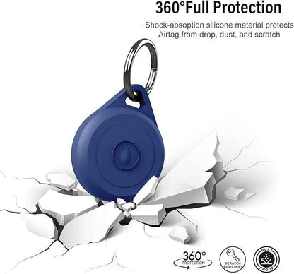 for Air tag Keychain Holder Case for Apple Air tag, 2 Pack of IPX8 Waterproof, Fully Shockproof, Anti Scratch for Air tag Holder Case for Key, Kid, Bag, Luggage, Pets Collar