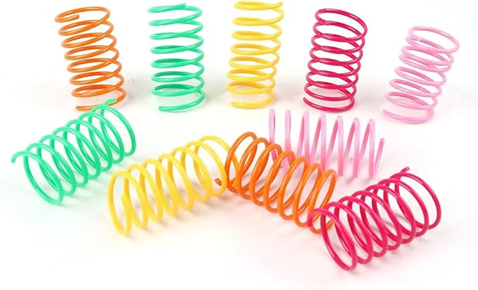Cat Spring Toy 500PCs Colorful Plastic Spring Coils Attract Cats Cat Accessories for Indoor Cats for All Breeds