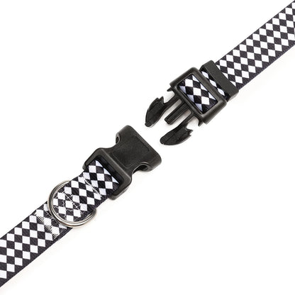 Mercano Adjustable Dog Collar - Special Design Patterns, Soft Nylon Comfortable Durable Pet Collar for Small Medium Large Dogs (M, Rhomb)