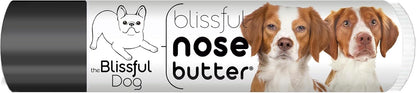 The Blissful Dog Brittany Spaniel Nose Butter for Dry, Cracked Skin, Lick-Safe Dog Nose Balm with Moisturizing Shea Butter, Almond, Olive, and Essential Oils, Pet Supplies, Uncented, 0.15 oz.