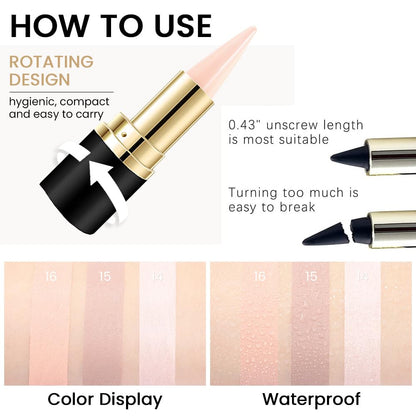 evpct 2Pcs Warm Pink Gel Eyeliner Pencil Waterproof for Women Eye Face Paint, Longwear Matte Cream Eyeliner Stick Crayon, Cat Eye Liners Eyeshadow Makeup Smooth Glide delineador de ojos contra el agua