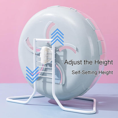 Jeeone Silent Hamster Wheel 7 inch, Hamster Exercise Wheel, Height-Adjustable Hamster Wheel Cage Accessories, Hamster Running Toys Small Animals Exercise Wheels (Blue)